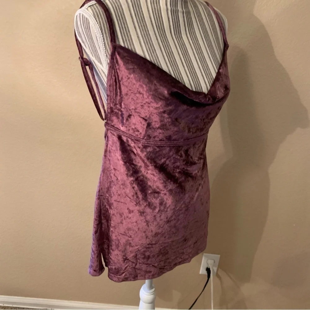 NWT Free People Velvet Tunic Large Fig Jam Intimately Free Pple All Night Cami